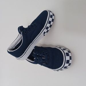 Vans Era Kid's Boy's Size 12.5 Shoes Blue White Check Bumper Skate Sneakers